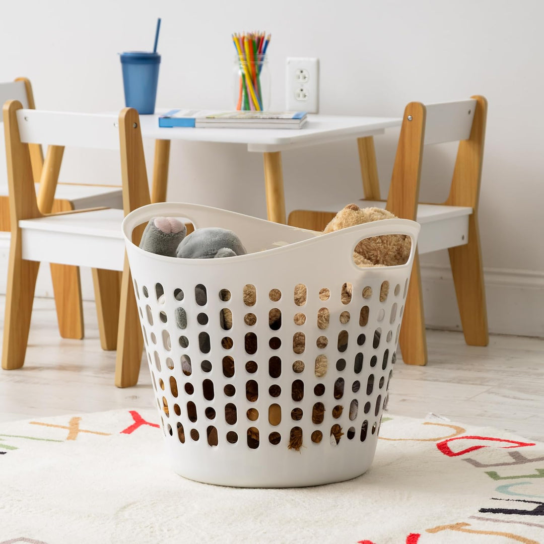 Plastic Laundry Basket, 27L - 3 Pack - IRIS USA