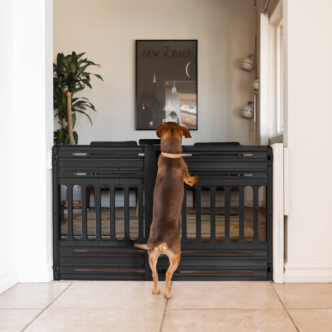 24"-39" Adjustable Indoor Pet Barrier Black - IRIS USA