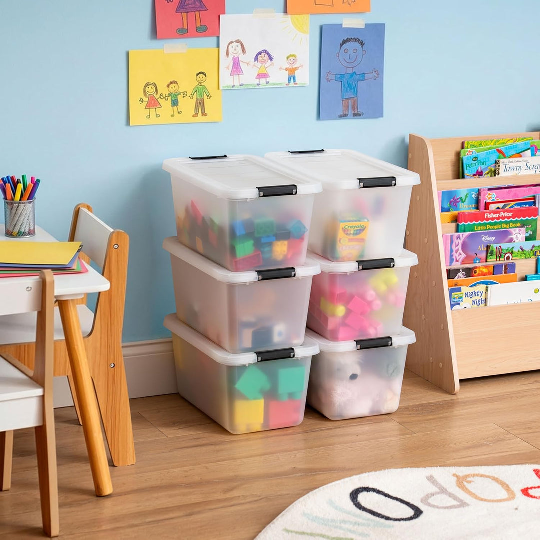 13 Quart Craft Storage Bins with Latching Lids (6-pack)