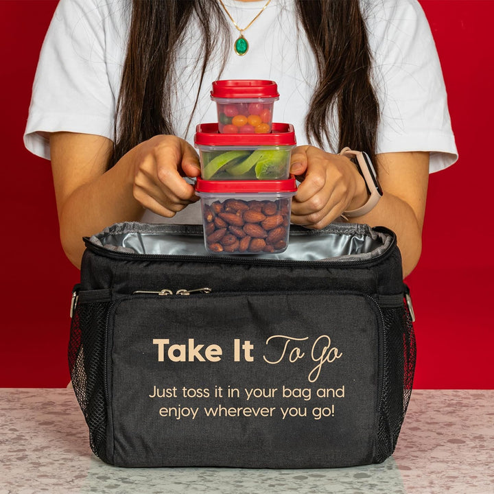 Meal Prep Containers 12/8/3 Oz Combo Set, 12 Food Storage Containers with Lids