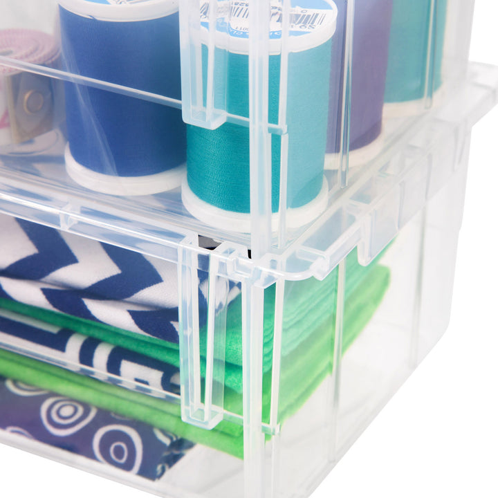 Jumbo Stackable Open Front Bin, 4 Pack, Clear - IRIS USA, Inc.