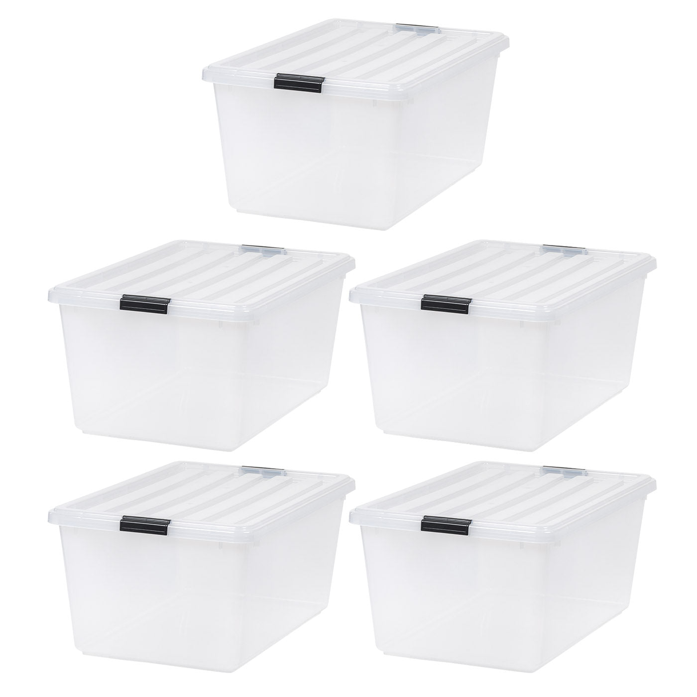 Buckle Down Storage Box - 68 QT 5 Pack – IRIS USA