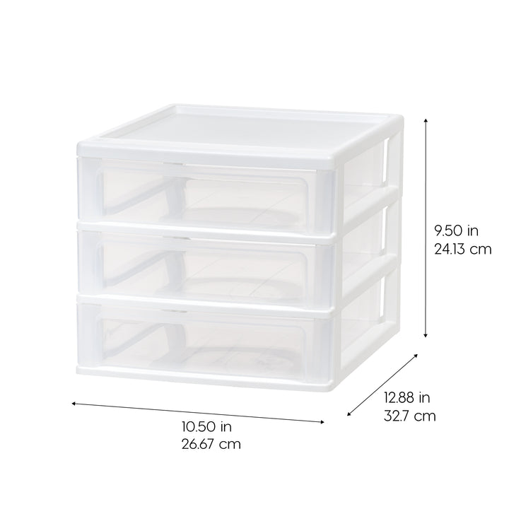 Compact Desktop Organizer - 3 Drawer 2 Pack - IRIS USA, Inc.