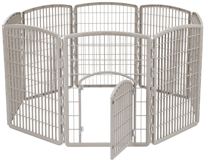 34" Exercise 8-Panel Pet Playpen with Door - IRIS USA, Inc.