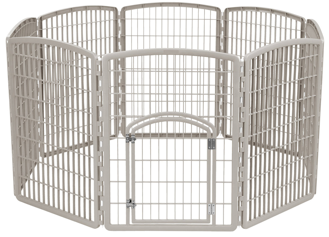 34" Exercise 8-Panel Pet Playpen with Door - IRIS USA, Inc.