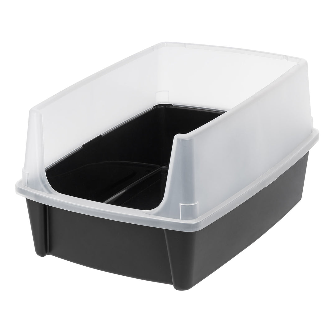 XL Open-Top Cat Litter Box with Shield and Scoop - IRIS USA, Inc.