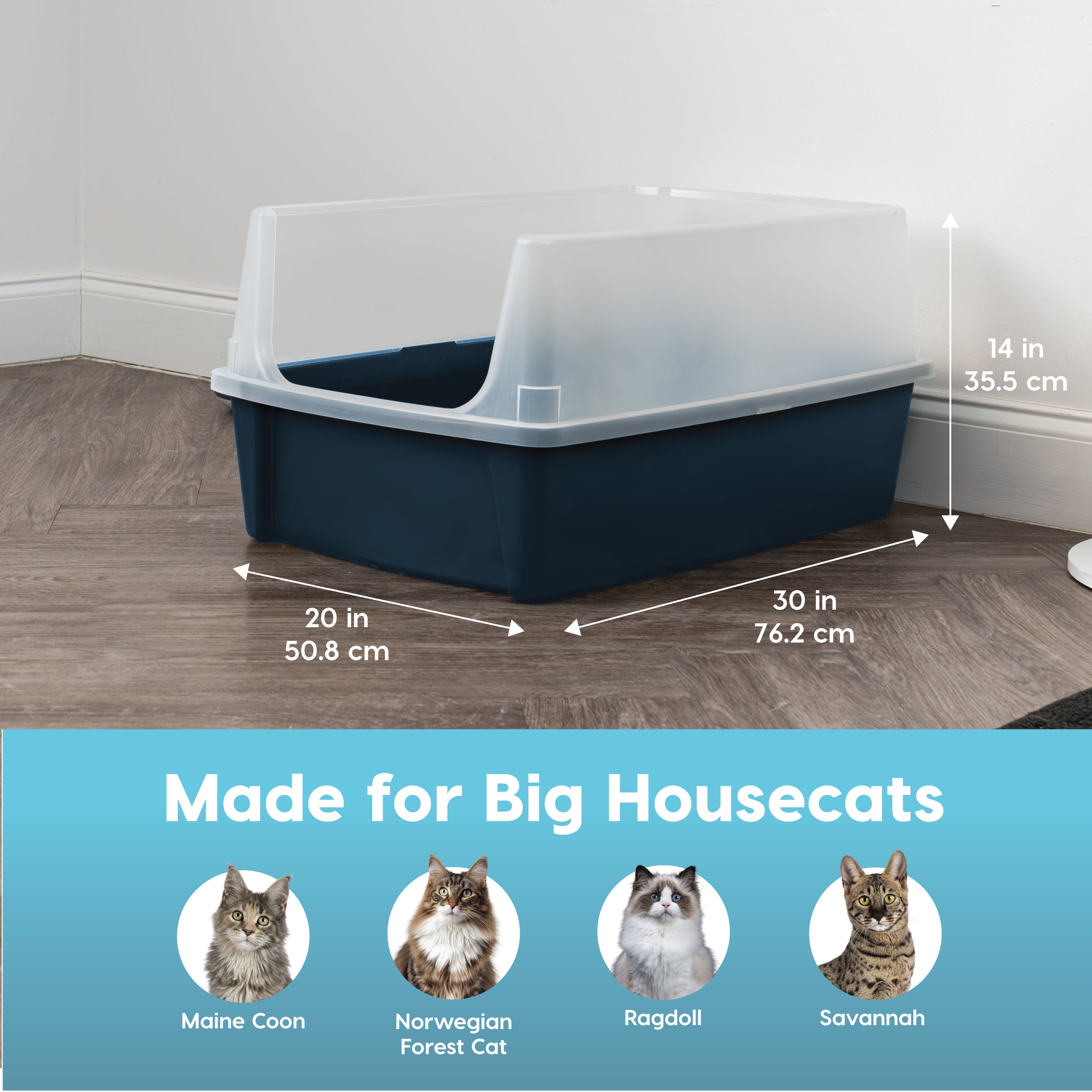 XXL Cat Litter Box with Litter Scoop – IRIS USA