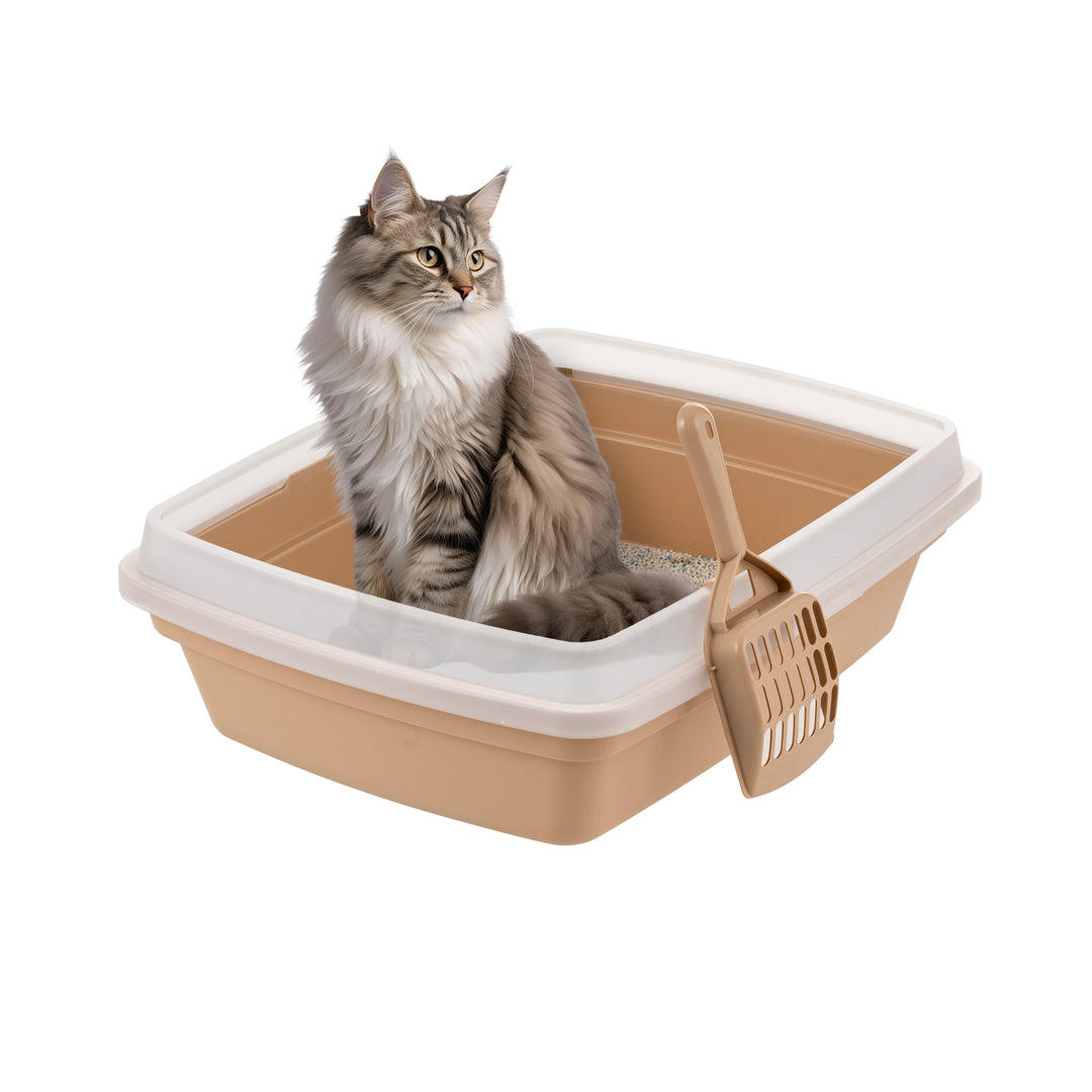 Cat Litter Box with Scoop - IRIS USA