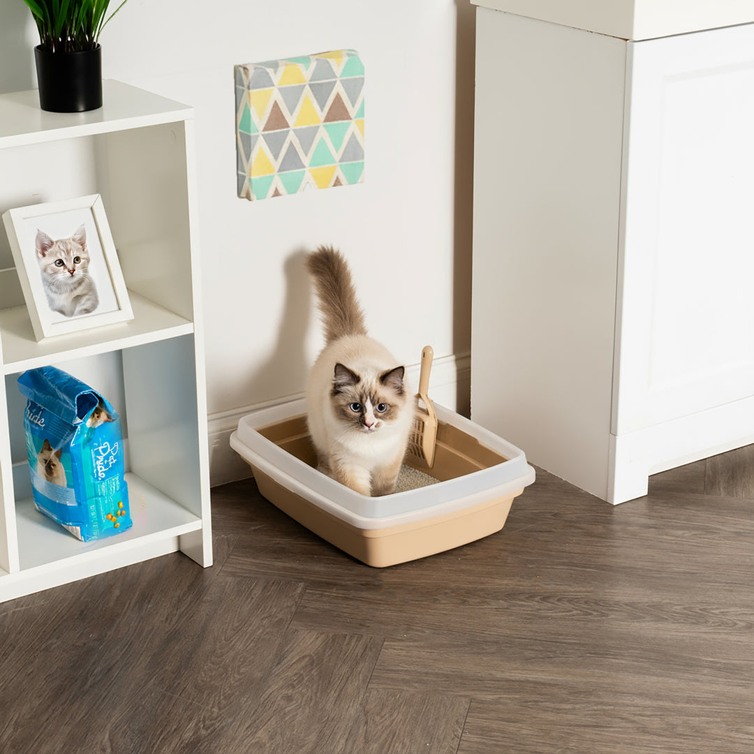Cat Litter Box with Scoop - IRIS USA