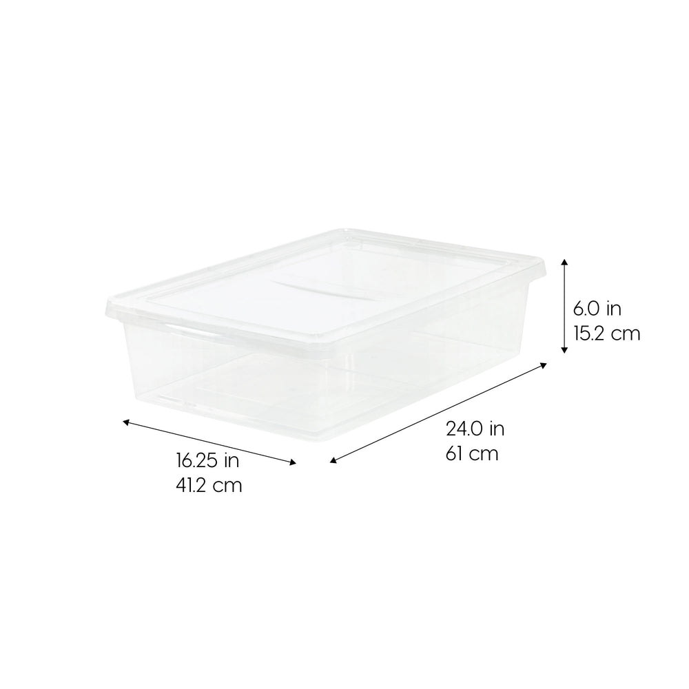 Clear Storage Box - 28 QT, 6 Pack - IRIS USA, Inc.