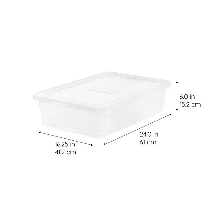 Clear Storage Box - 28 QT, 10 Pack - IRIS USA, Inc.
