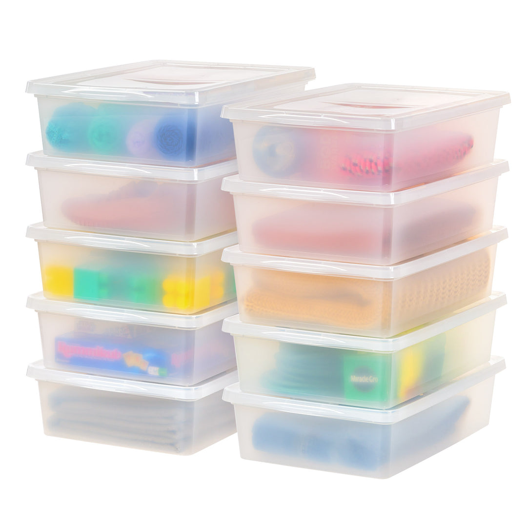 Clear Storage Box - 28 QT, 10 Pack - IRIS USA, Inc.