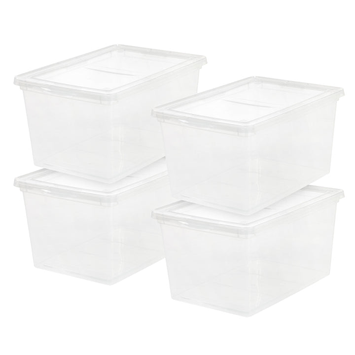 Clear Storage Box   4 Pack - 58 QT