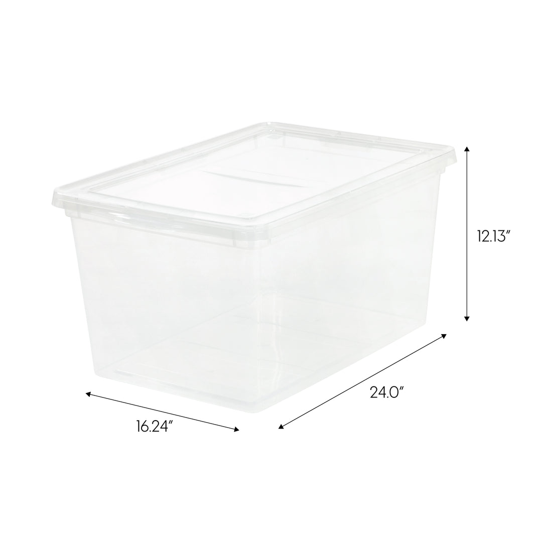 Clear Storage Box   4 Pack - 58 QT