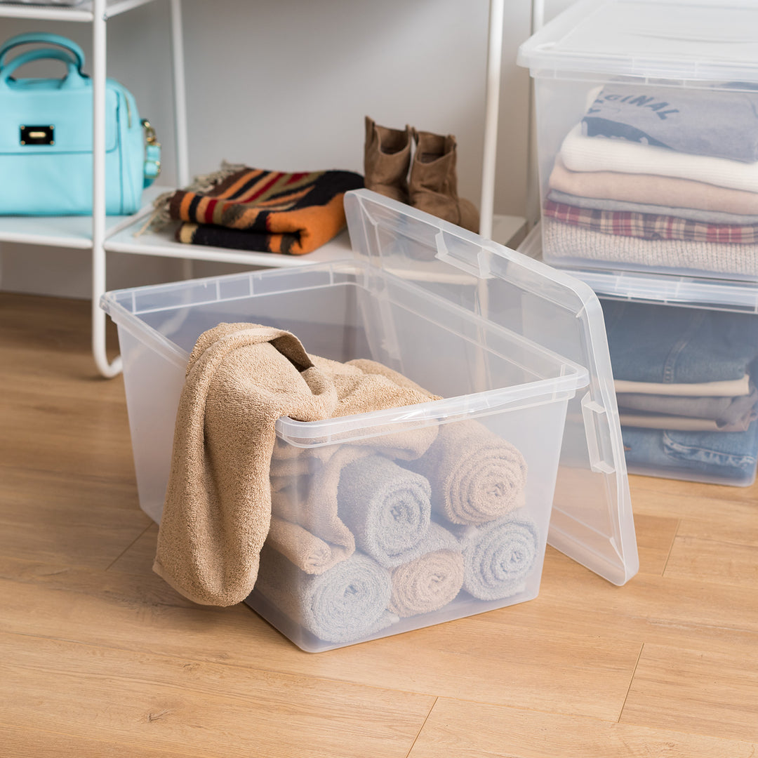 Clear Storage Box   4 Pack - 58 QT