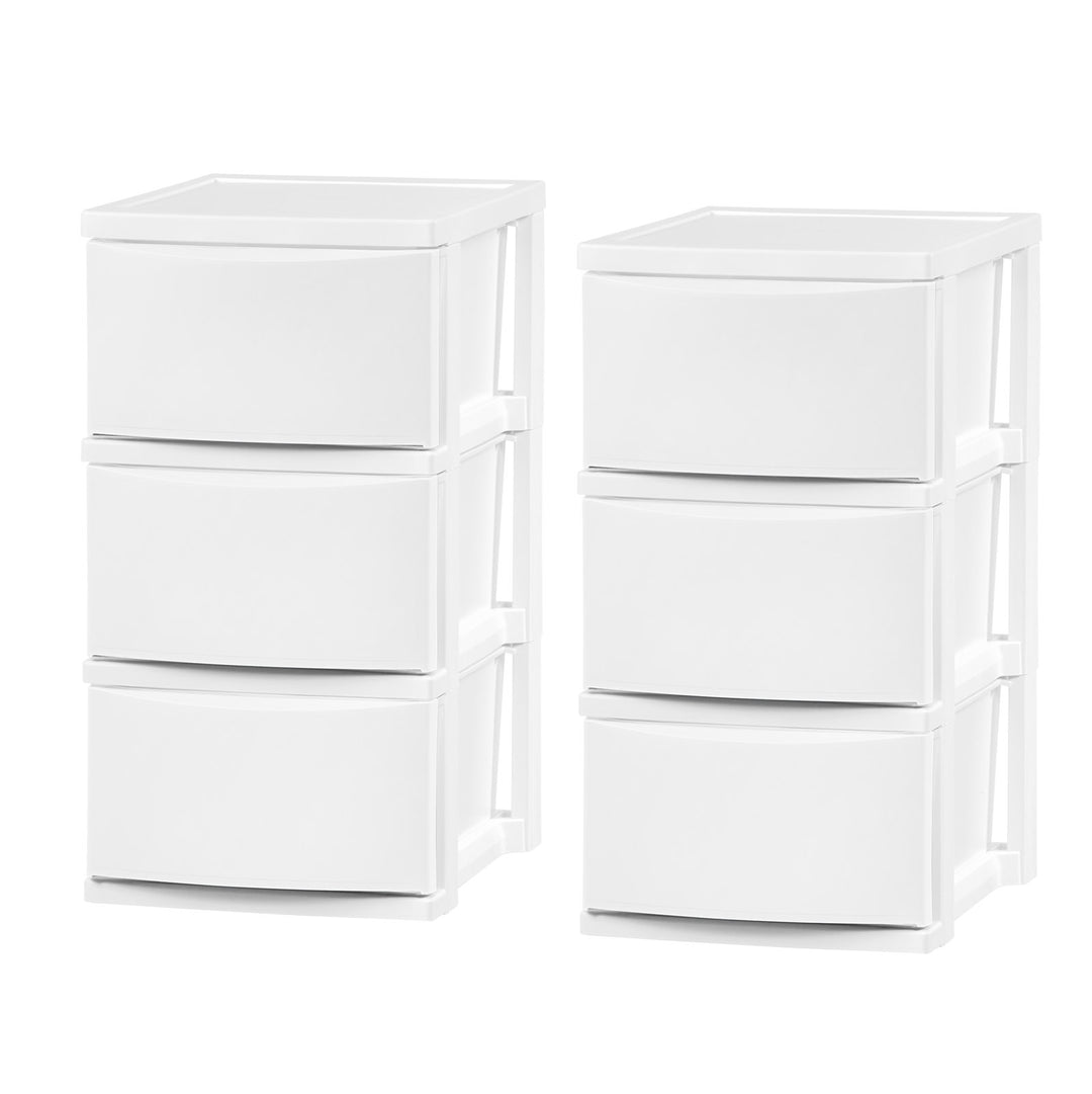 3 Narrow Drawer Storage, Organizer Unit for Bedroom, Living Room, Whit IRIS USA 3 Narrow Drawer Storage, Organizer Unit for Bedroom, Living Room, Whit IRIS USA