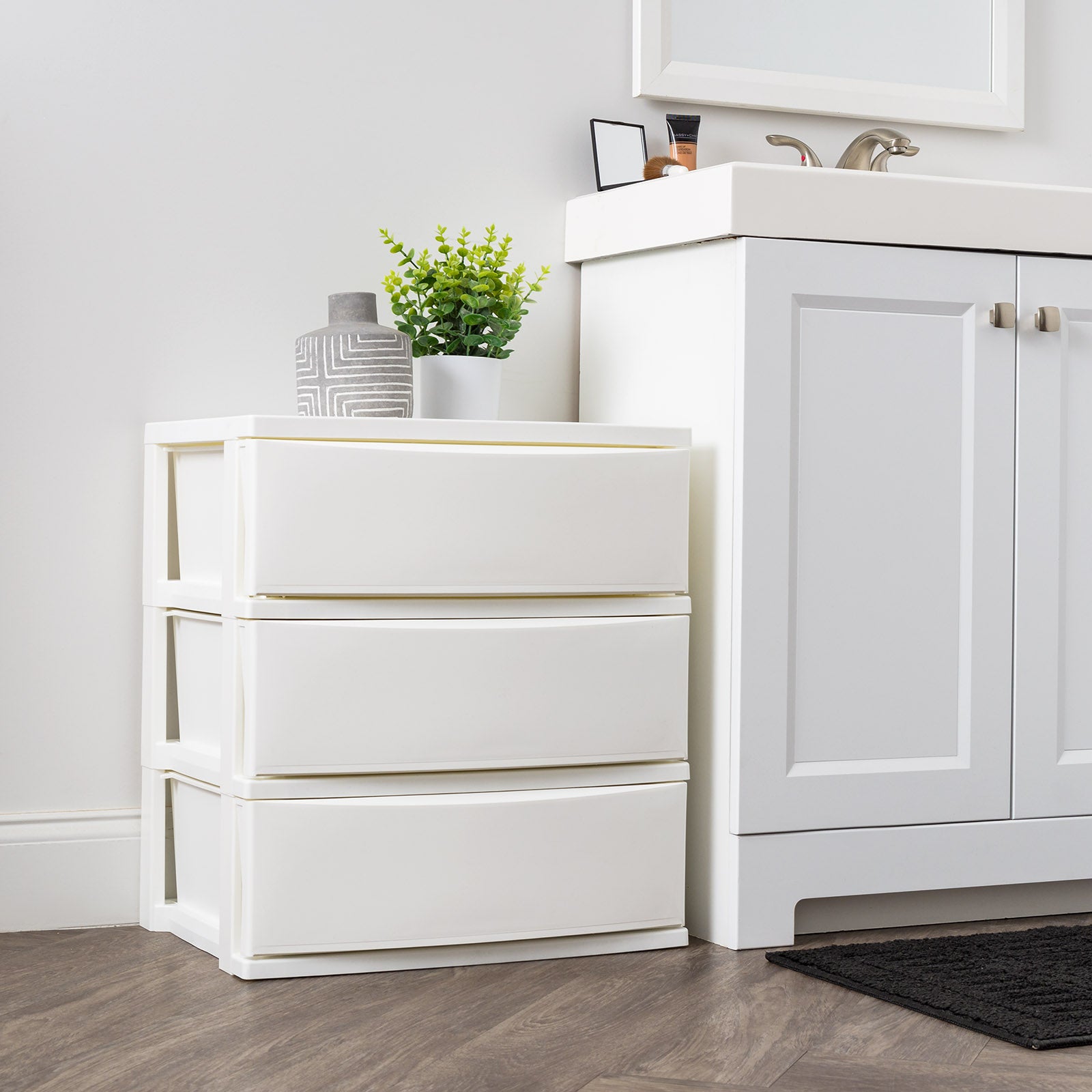 3 Wide Drawer Storage, Organizer Unit for Bedroom, Living Room