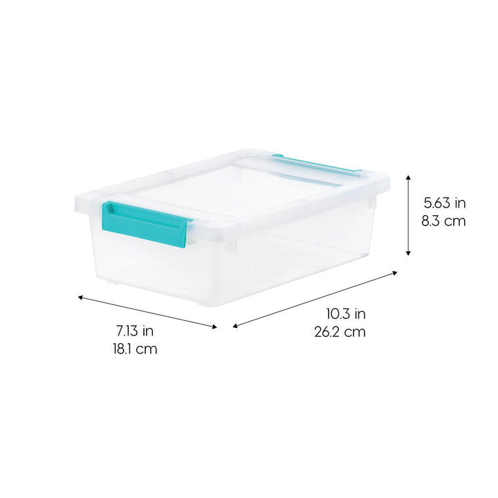 2 Qt. Plastic Storage Bins Containers with Lids, 6 Pack - IRIS USA