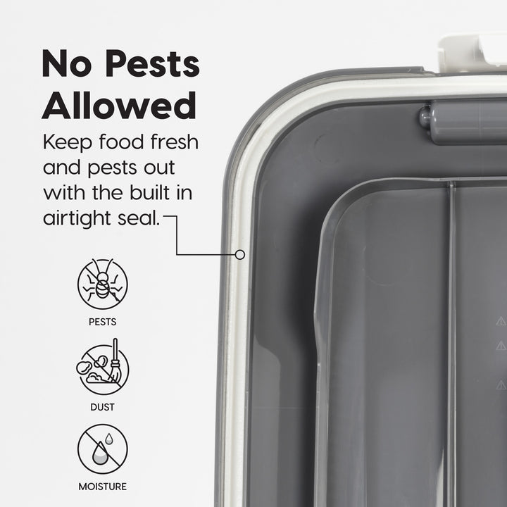 Airtight Dog Food Storage Container with Wheels 2 pack, Up to 54 lbs - IRIS USA