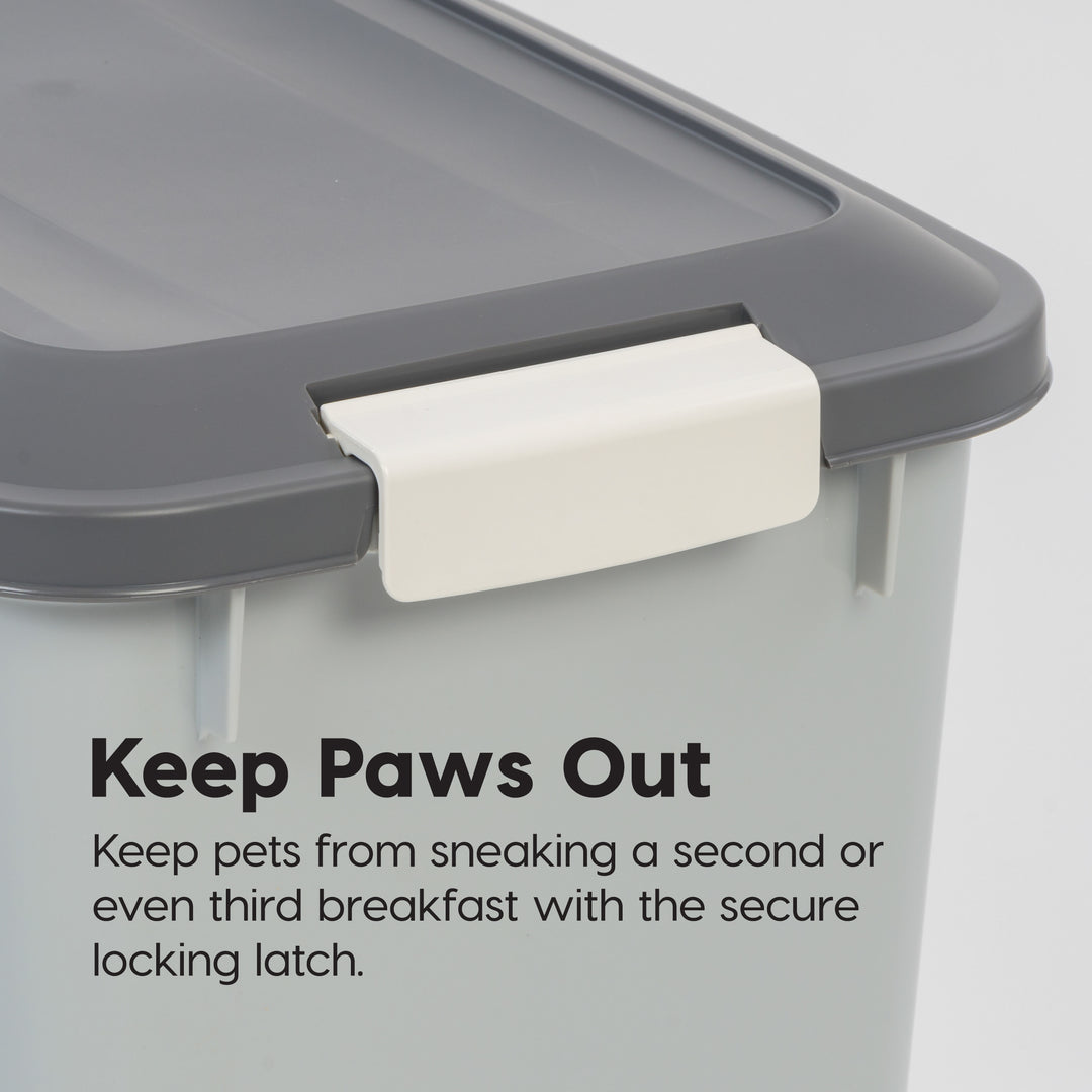 Airtight Dog Food Storage Container with Wheels 2 pack, Up to 54 lbs - IRIS USA