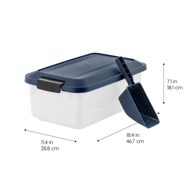 Airtight Stackable Pet Food Storage Container Up to 14 lbs with a Scoop, 2 Pack