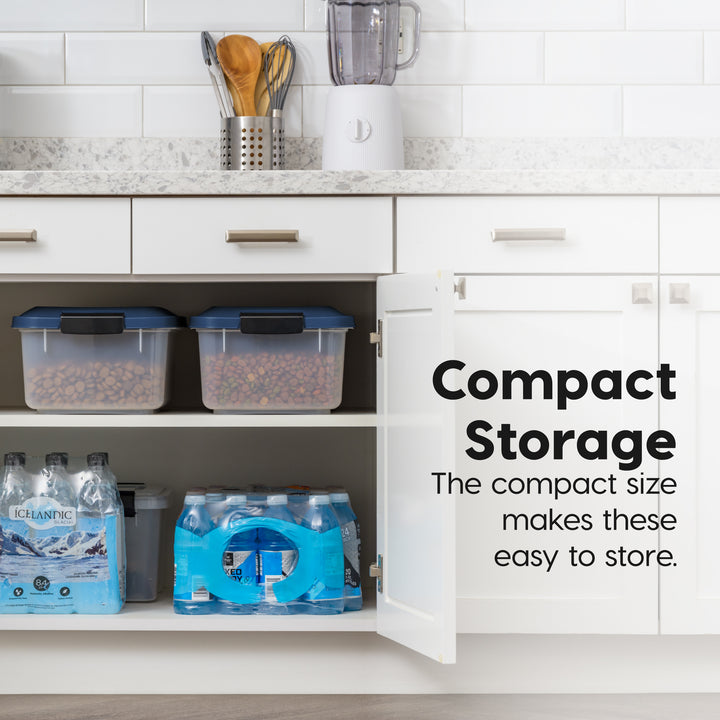Airtight Stackable Pet Food Storage Container Up to 14 lbs with a Scoop, 2 Pack