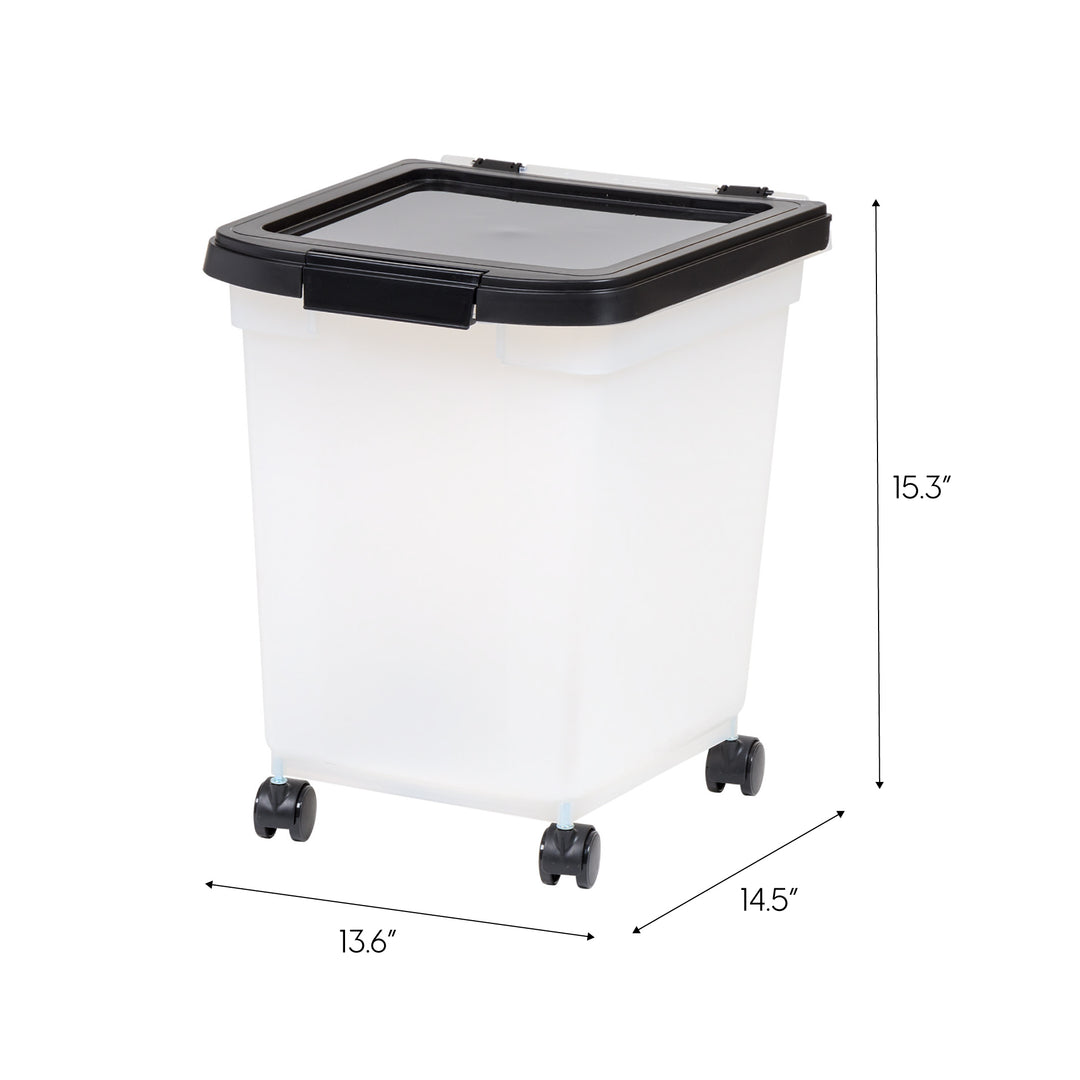 32.5 Quart WeatherPro® Airtight Pet Food Container, Black Lid