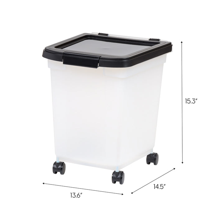 32.5 Quart WeatherPro® Airtight Pet Food Container, Black Lid