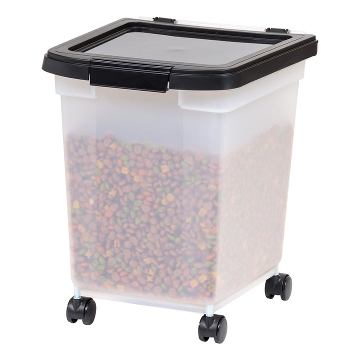 32.5 Quart WeatherPro® Airtight Pet Food Container, Black Lid