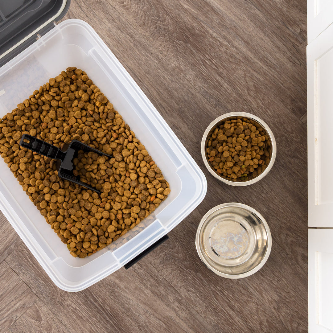 Airtight Dog Food Storage Container with Wheels 58 lbs - IRIS USA