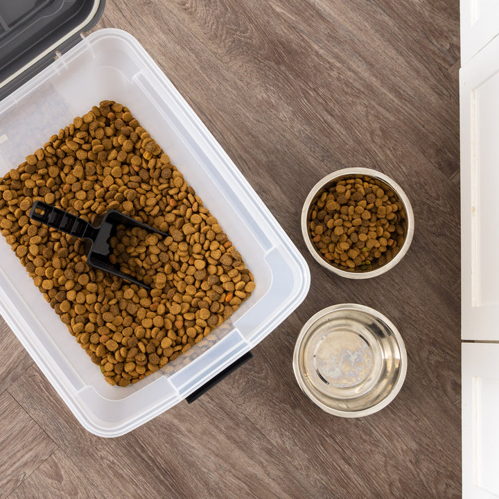 Airtight Dog Food Storage Container with Wheels 58 lbs - IRIS USA
