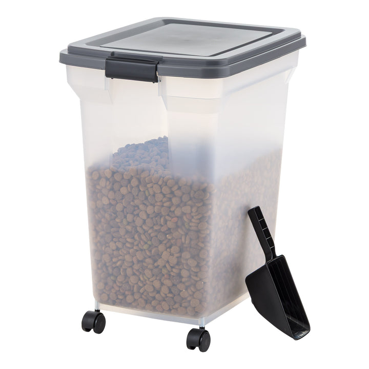 Airtight Dog Food Storage Container with Wheels 58 lbs - IRIS USA