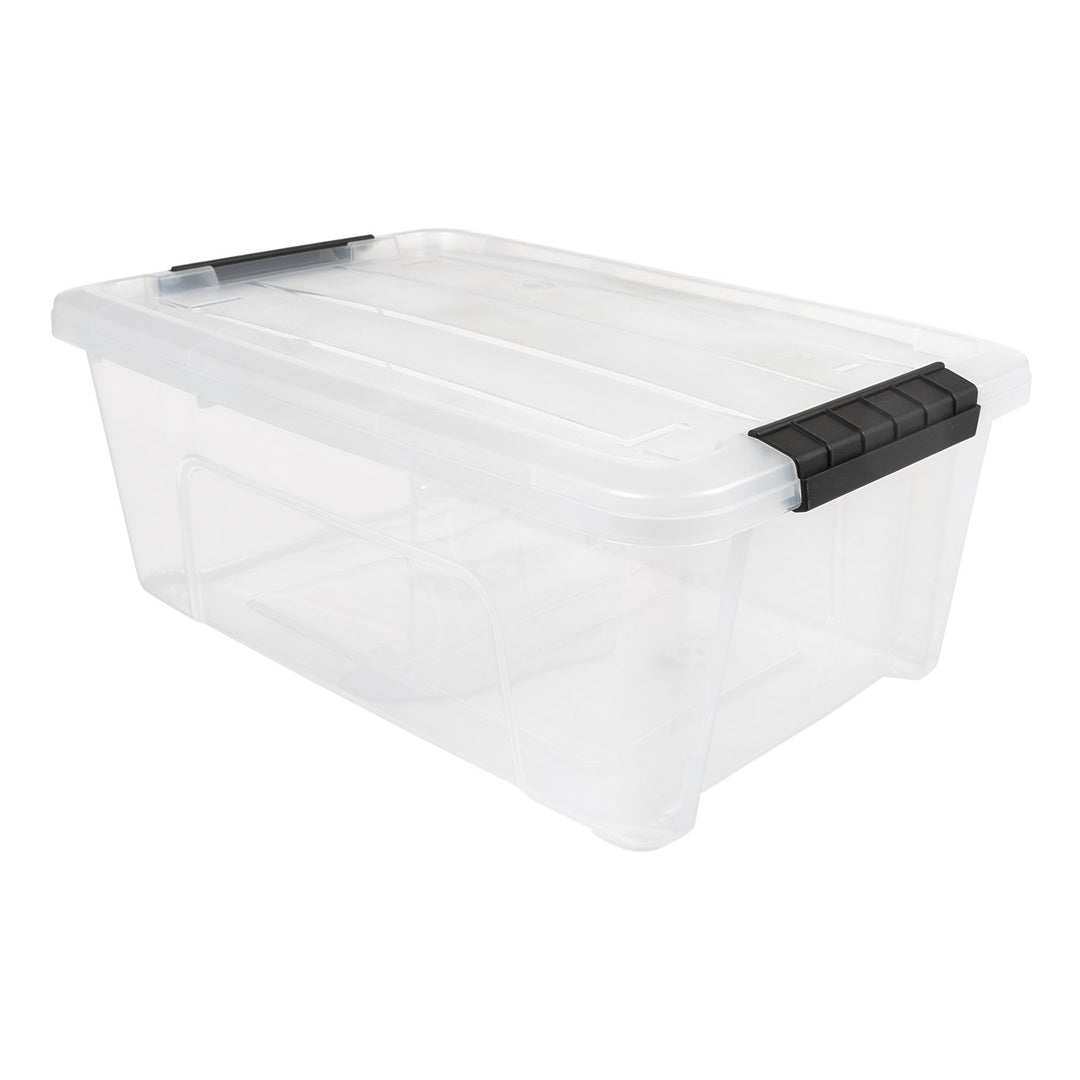 13.5 Qt. (3.3 Gal.) Clear Latch Box, Stackable Plastic Storage Bins with Lids, Set of 6 - IRIS USA, Inc.