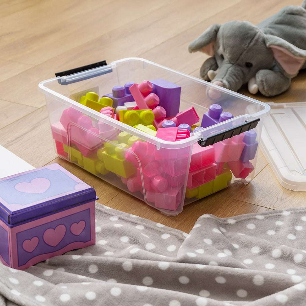 13.5 Qt. (3.3 Gal.) Clear Latch Box, Stackable Plastic Storage Bins with Lids, Set of 6 - IRIS USA, Inc.