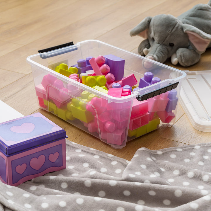 13.5 Qt. (3.3 Gal.) Clear Latch Box, Stackable Plastic Storage Bins with Lids, Set of 6 - IRIS USA, Inc.