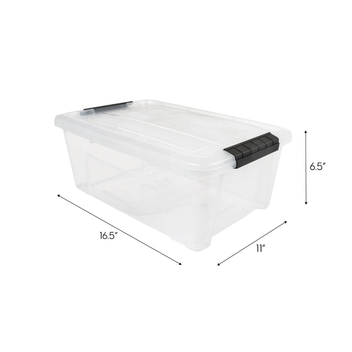 13.5 Qt. (3.3 Gal.) Clear Latch Box, Stackable Plastic Storage Bins with Lids, Set of 6 - IRIS USA, Inc.