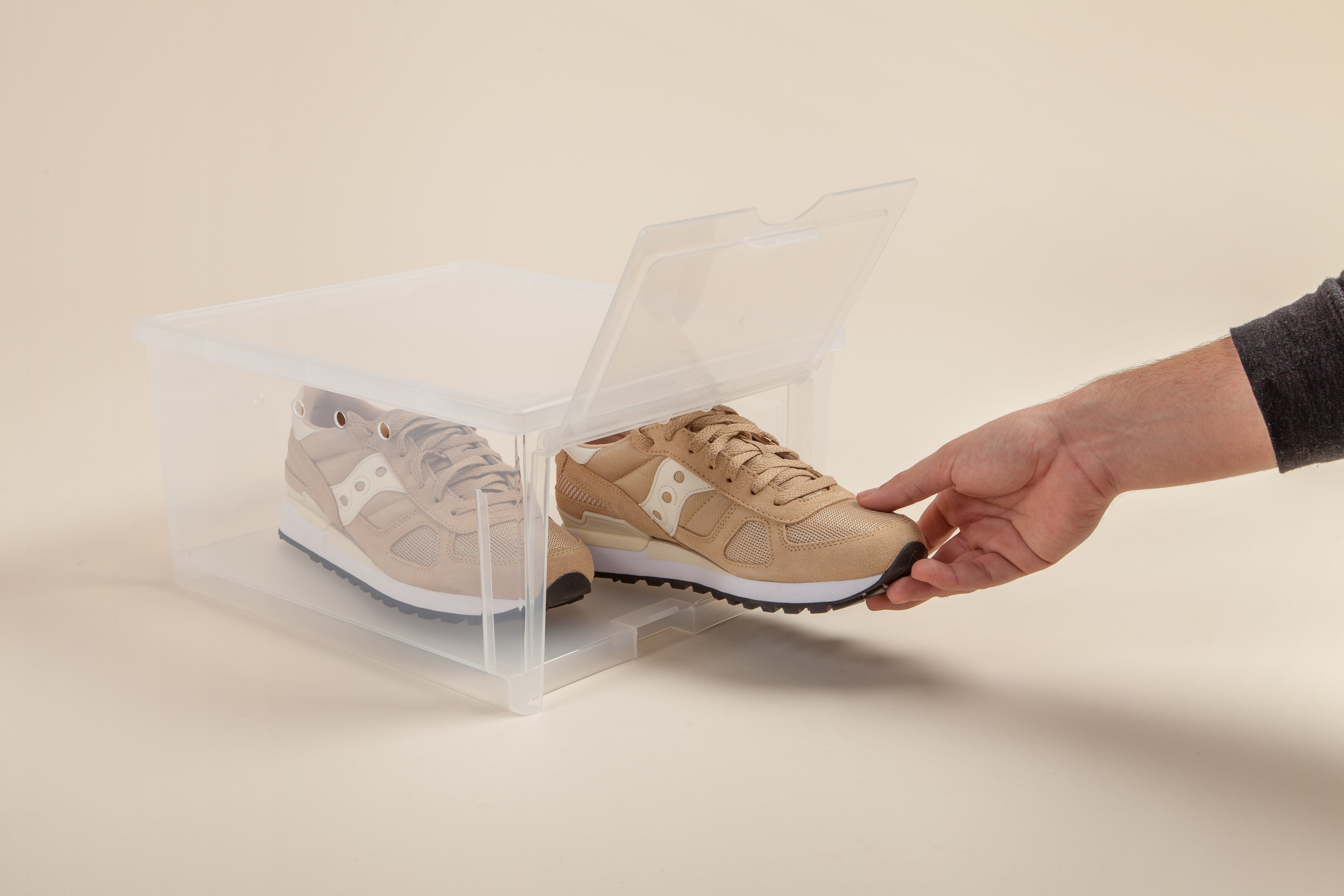 Easy Access Drop Front Shoe Box - 2 Pack, Wide – IRIS USA