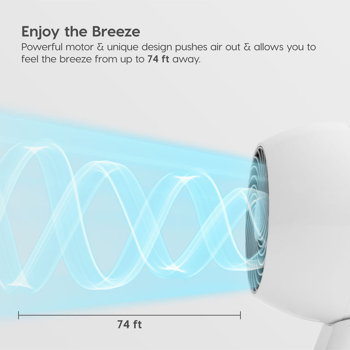 WOOZOO M15U Compact Oscillating Circulating Fan - IRIS USA