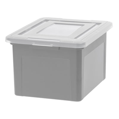 File Box Gray Plastic File Boxes for Letter & Legal Document Storage – IRIS USA