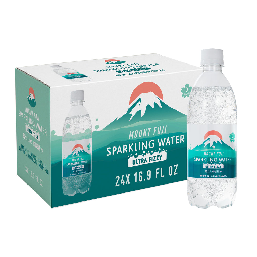 Sparkling Natural Mineral Water, 16.9 fl oz (500ml) Bottles, 24-Pack - IRIS USA