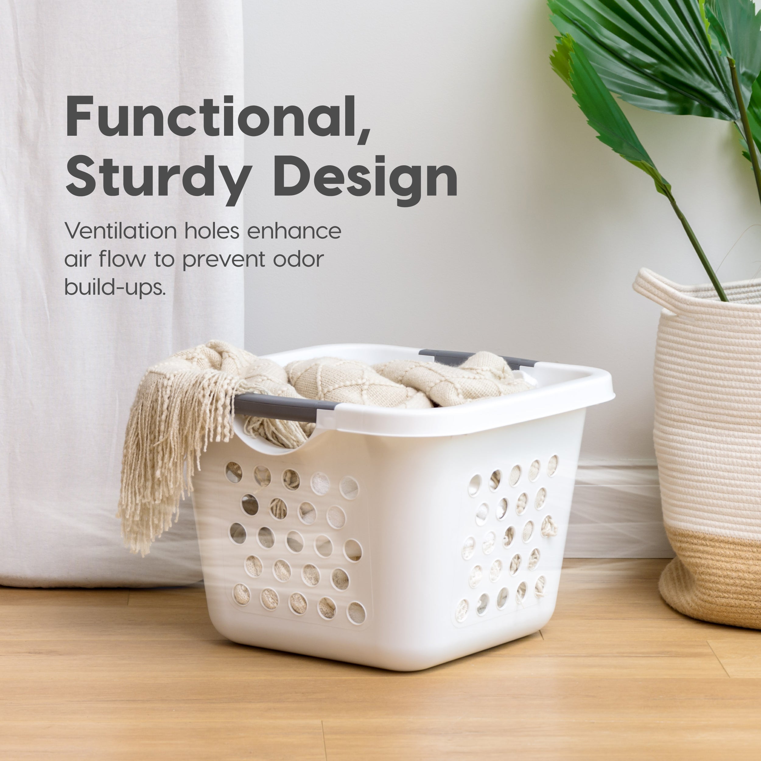 Compact Laundry Basket/Hamper 30L, 4 Pack – IRIS USA
