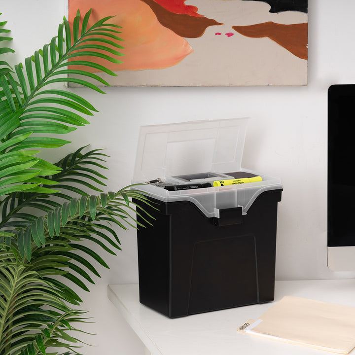 File Box with Lid File Organizer