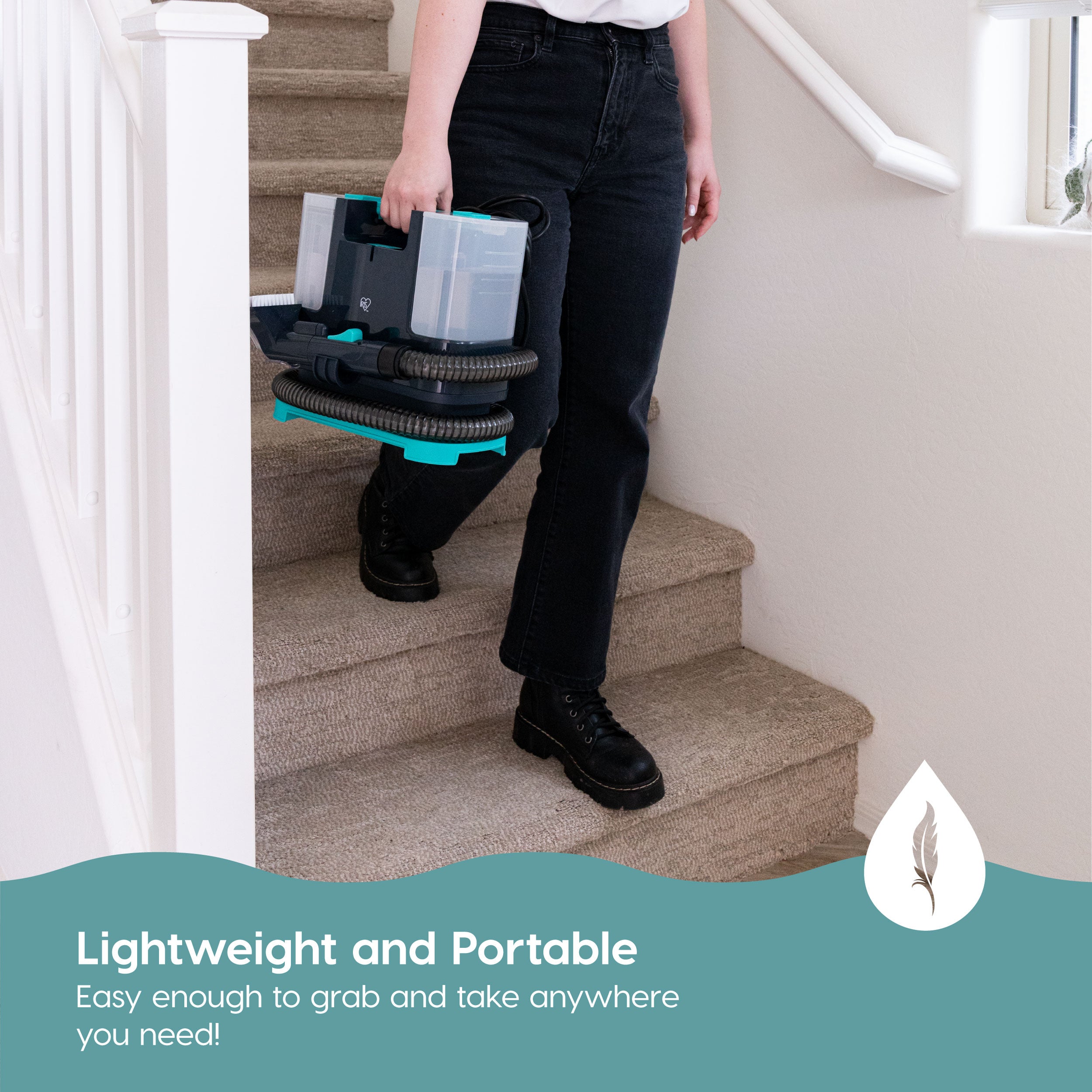 High-Power Portable Carpet and Spot Cleaner – IRIS USA