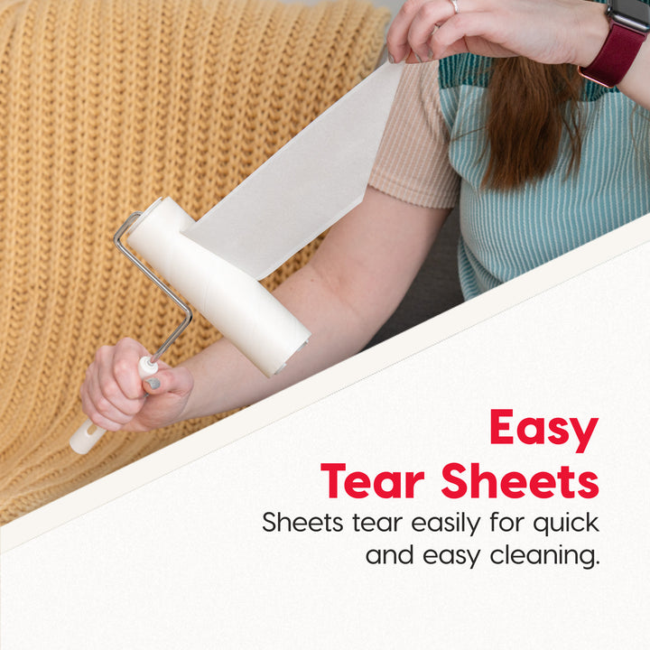 Extra Sticky Large Lint Roller Floor Pack Comes With Storage Box, Refills, and Adjustable Wand - IRIS USA