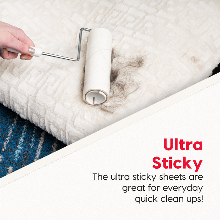 Extra Sticky Lint Roller Value Pack, Comes with Storage Box, Standard and T-Handle Roller, Refills, 90 Sheets/Roll, 1260 Sheets - IRIS USA