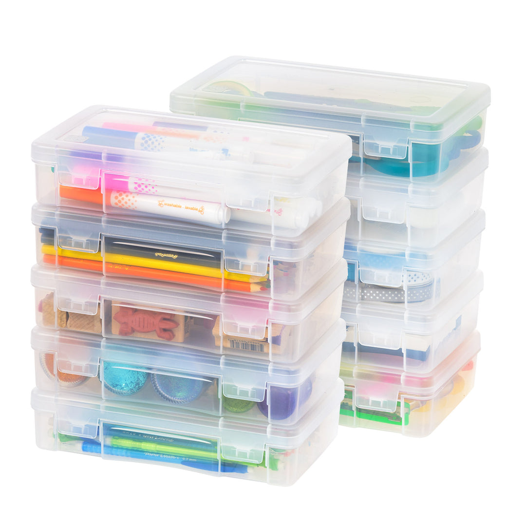 Plastic Storage Containers with Latching Lid 10 Pack - IRIS USA, Inc.