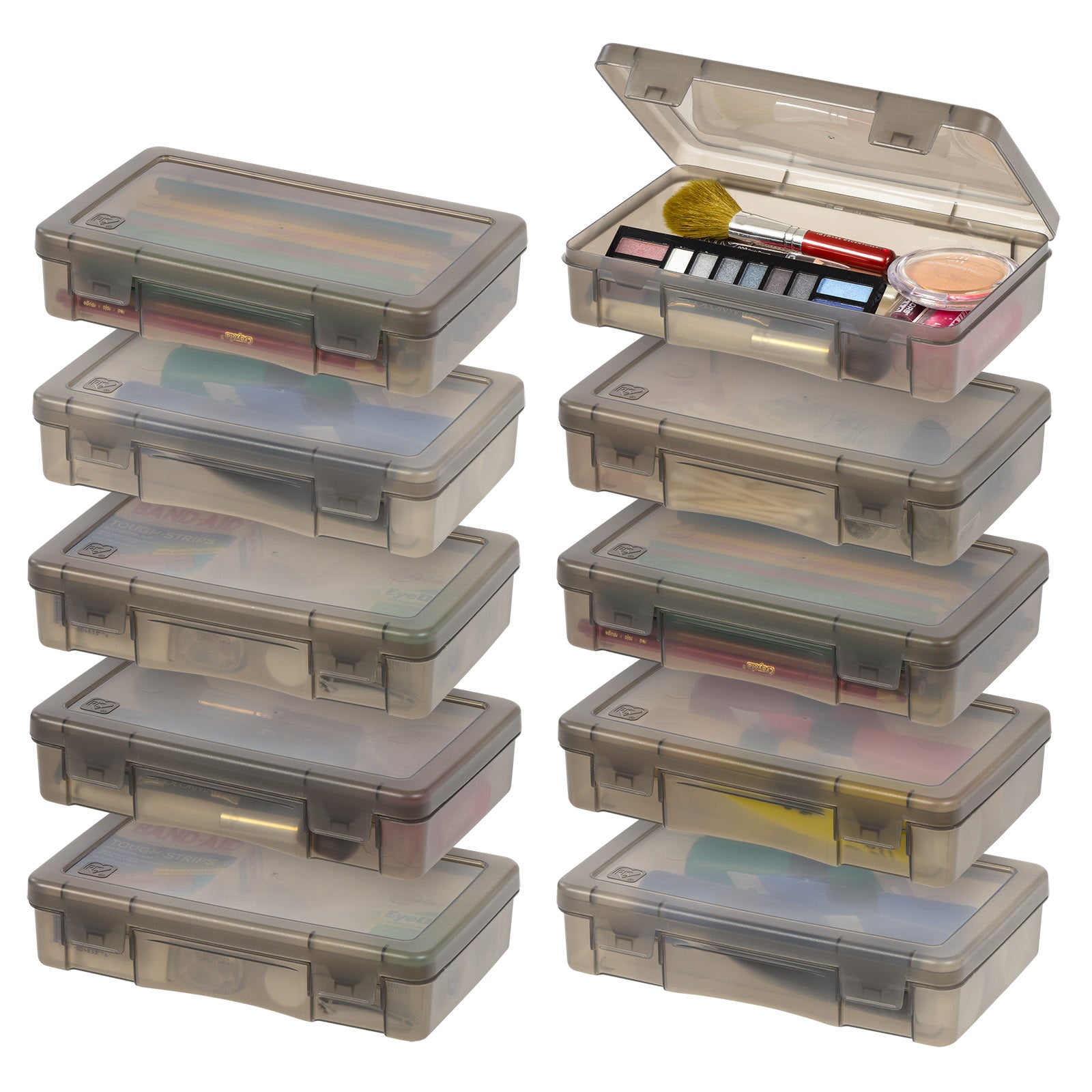 Small Pencil Case, Hobby Art Craft Supply Organizer,Gray, Set of