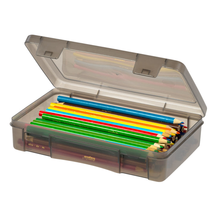 Small Pencil Case, Hobby Art Craft Supply Organizer,Gray, Set of 10 - IRIS USA, Inc.