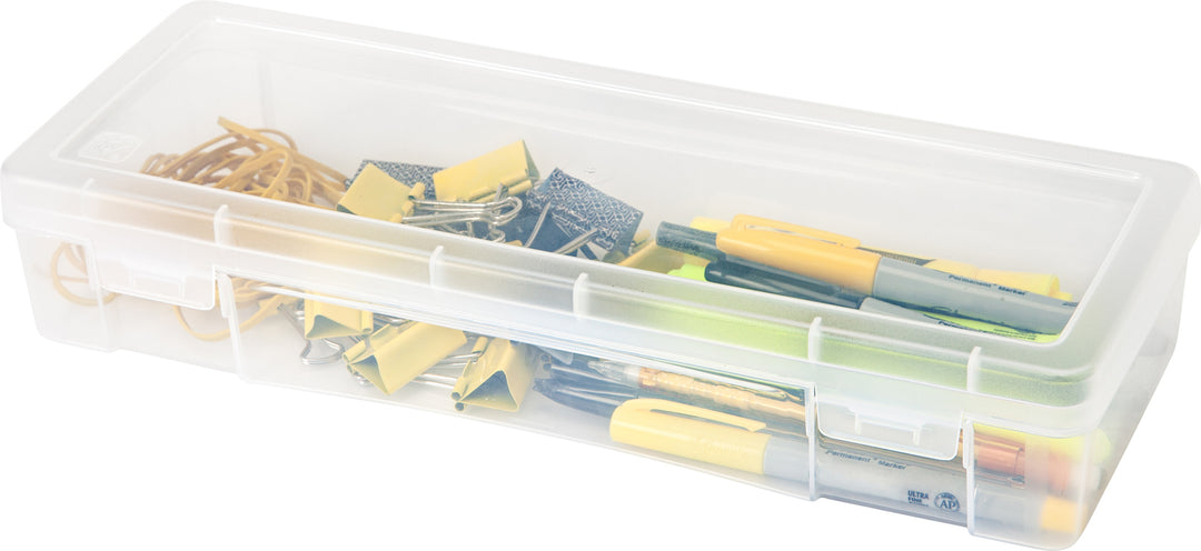 Pencil Case Box Storage Container for Organizing with Snap Lid, 6-Pack - IRIS USA