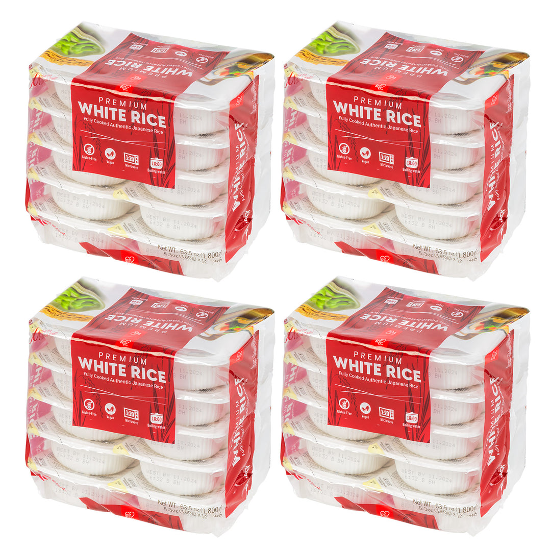 Microwavable Instant Premium White Rice, 10 Pack (6.3Oz/180g) - IRIS USA, Inc.